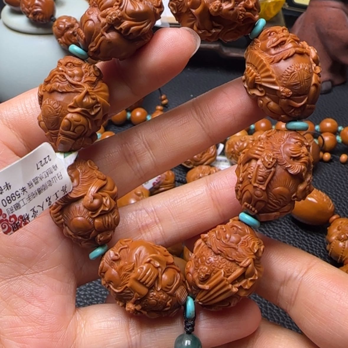 【闪购商品】橄榄核吊坠瑞兽小鬼钟馗