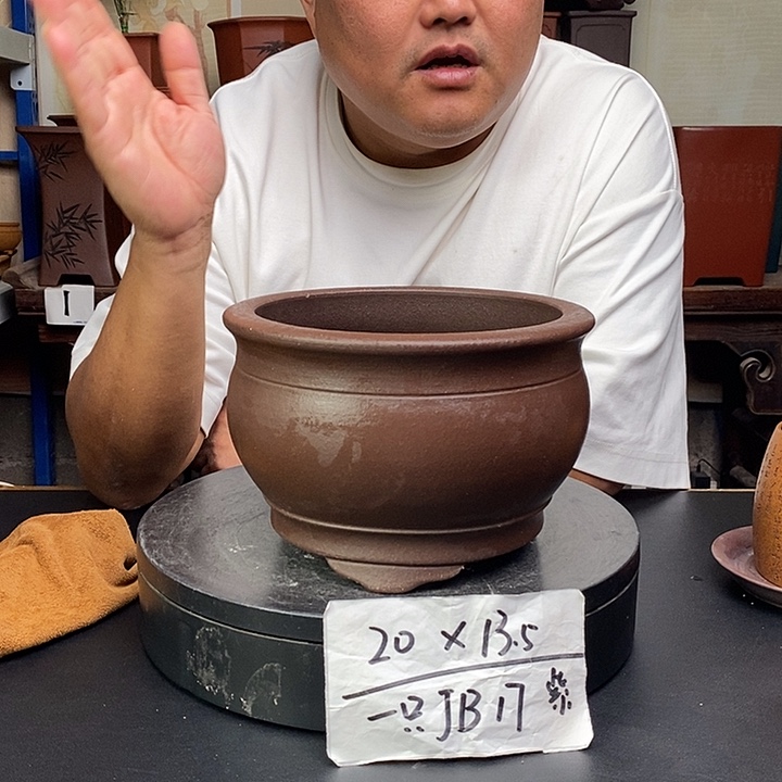 紫砂花盆货号一只JB17