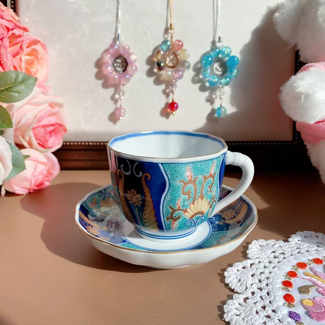 伊万里风手绘咖啡杯