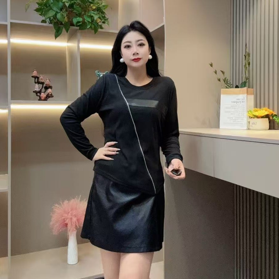 冬季小衫-甜 5256时尚潮流拉链设计显瘦百搭款胖MM大码女装新款