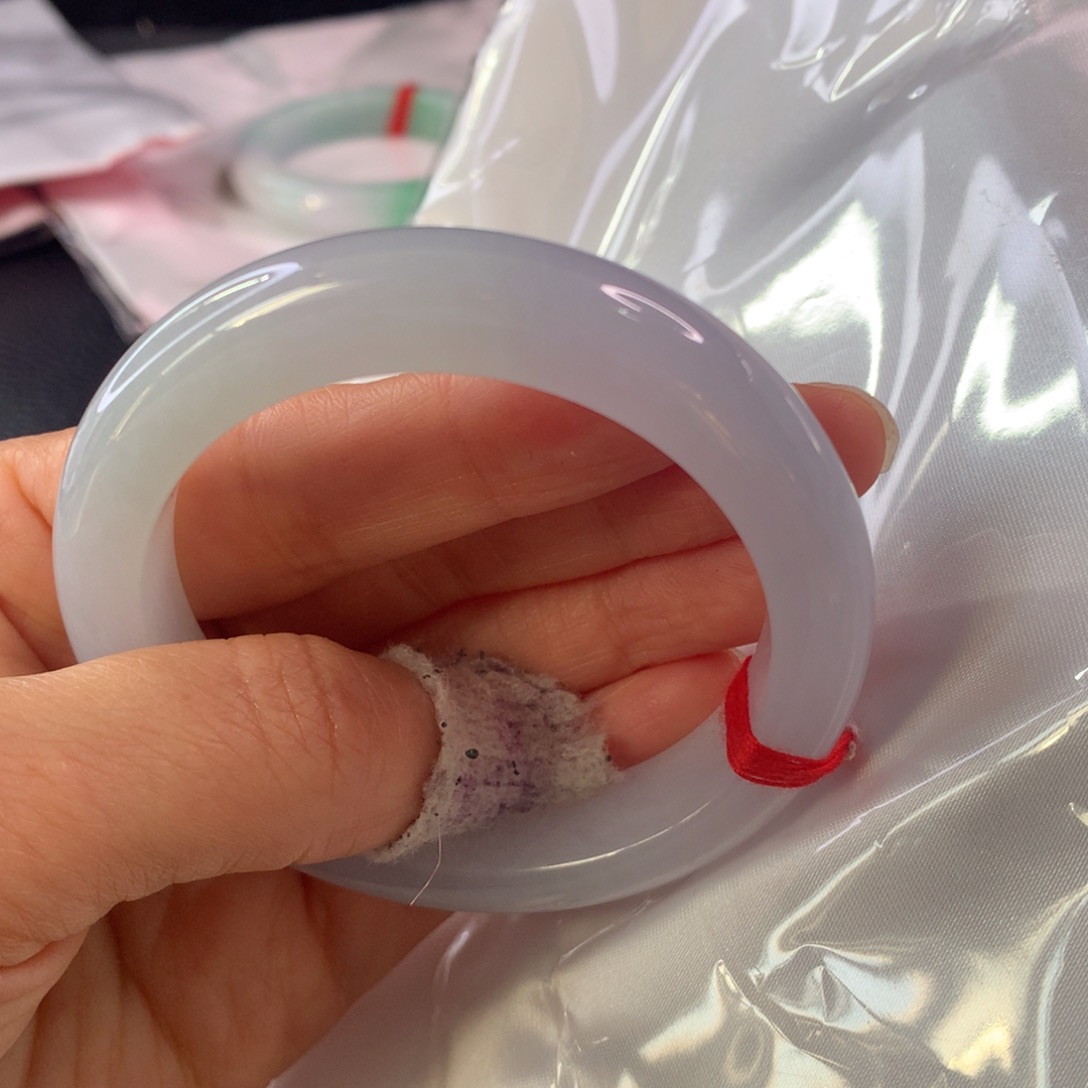 翡翠未镶嵌手镯翡翠手镯53.5