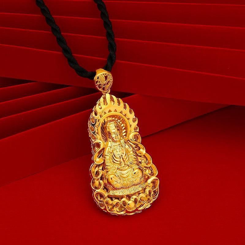 合金项链 精密平安观音吊坠