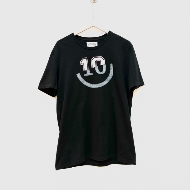 95新 Maison Margiela/梅森马吉拉 黑色印花T恤52码2538
