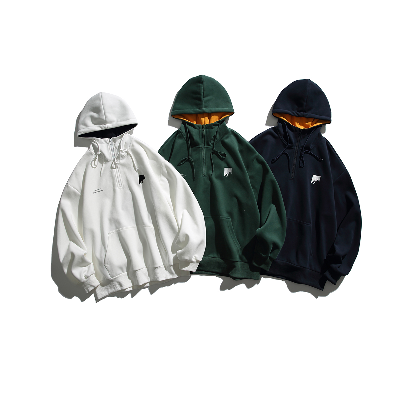 特价清。没白色。男士卫衣宽松休闲加厚秋冬连帽半开衫U-WY16