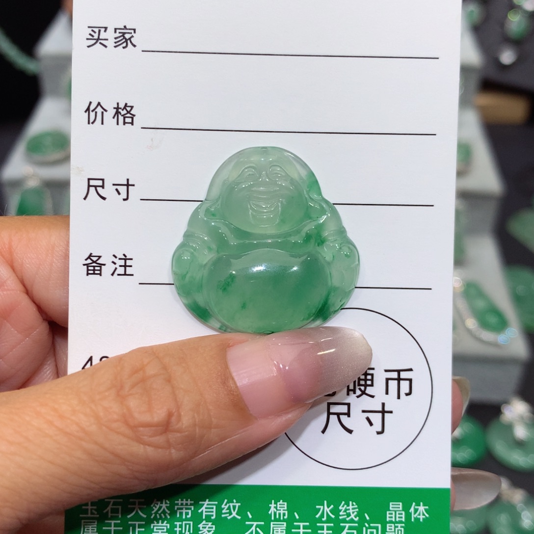 颈饰未镶嵌石英质玉（非洲翠）