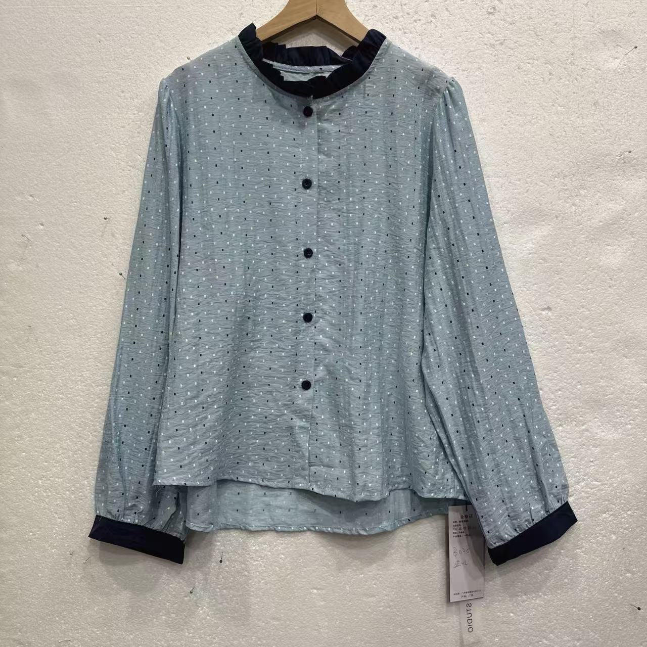 FL福利款宽松型纯色极简风长袖衬衫常规款【B028】