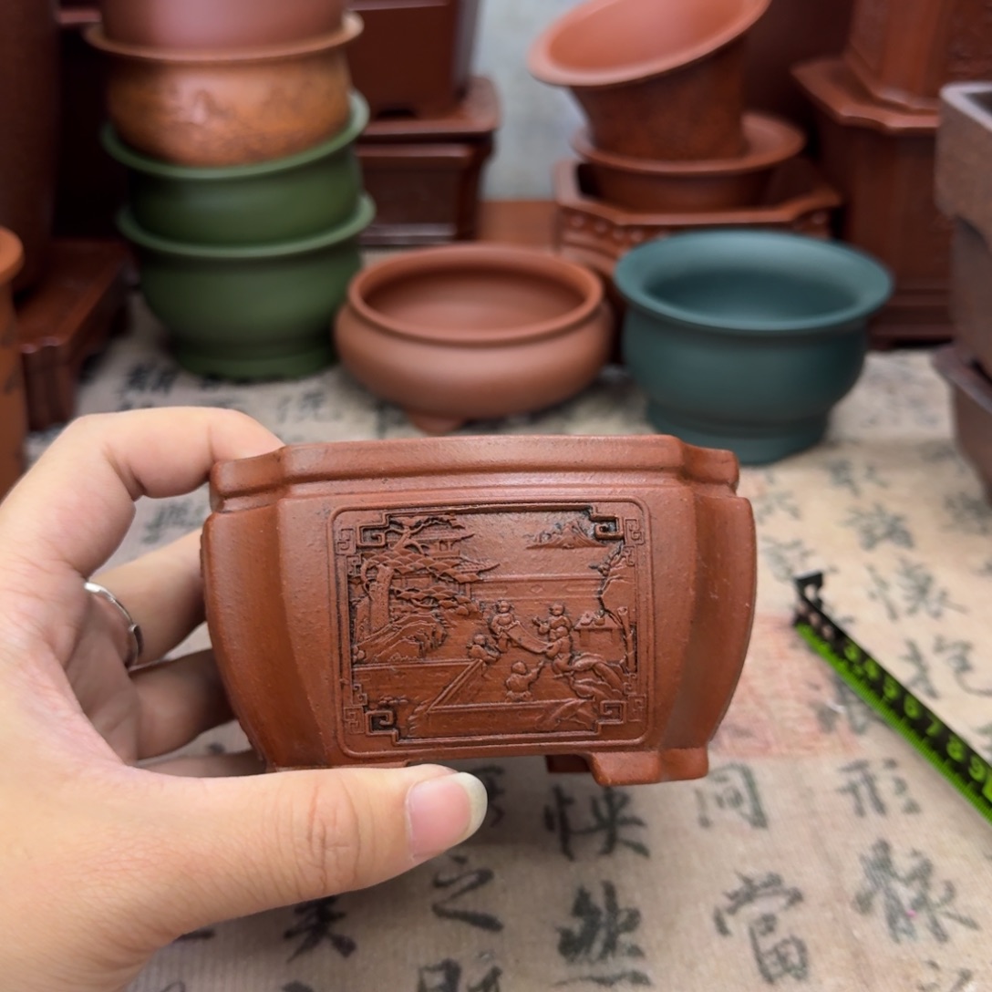 紫砂花盆宜兴紫砂正品10x5