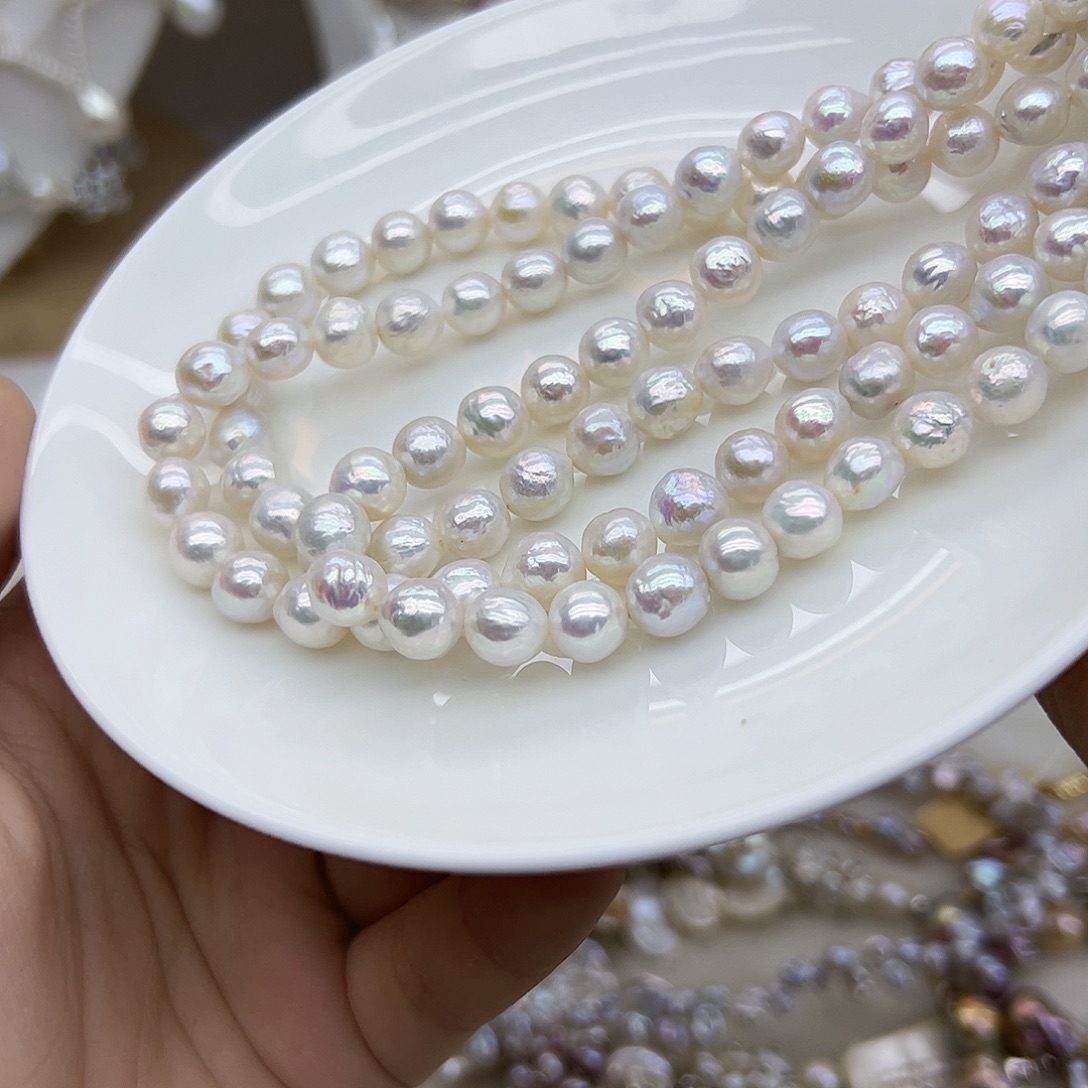 银S925镶嵌耳饰淡水珍珠
