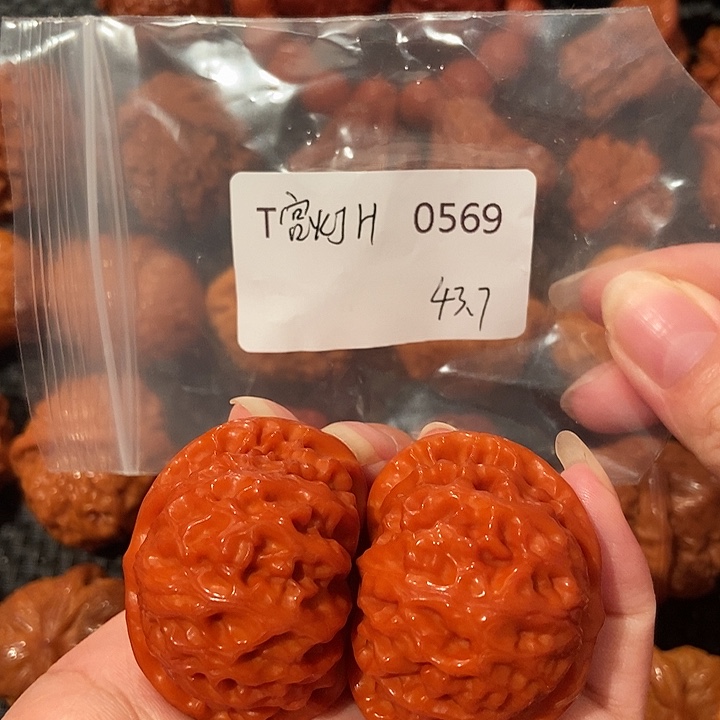 吊坠文玩核桃超玉化宫灯43.8