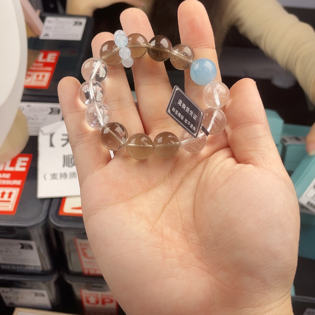 水晶手链银S925镶嵌