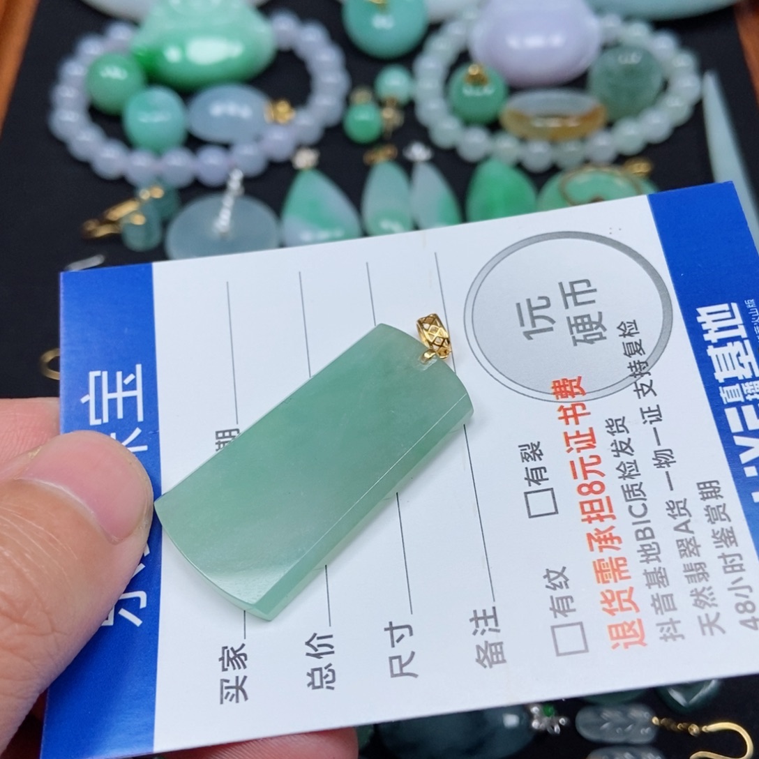 翡翠未镶嵌颈饰无氏牌