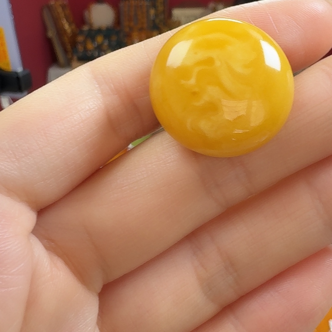 蜜蜡银S925镶嵌手链耳钉