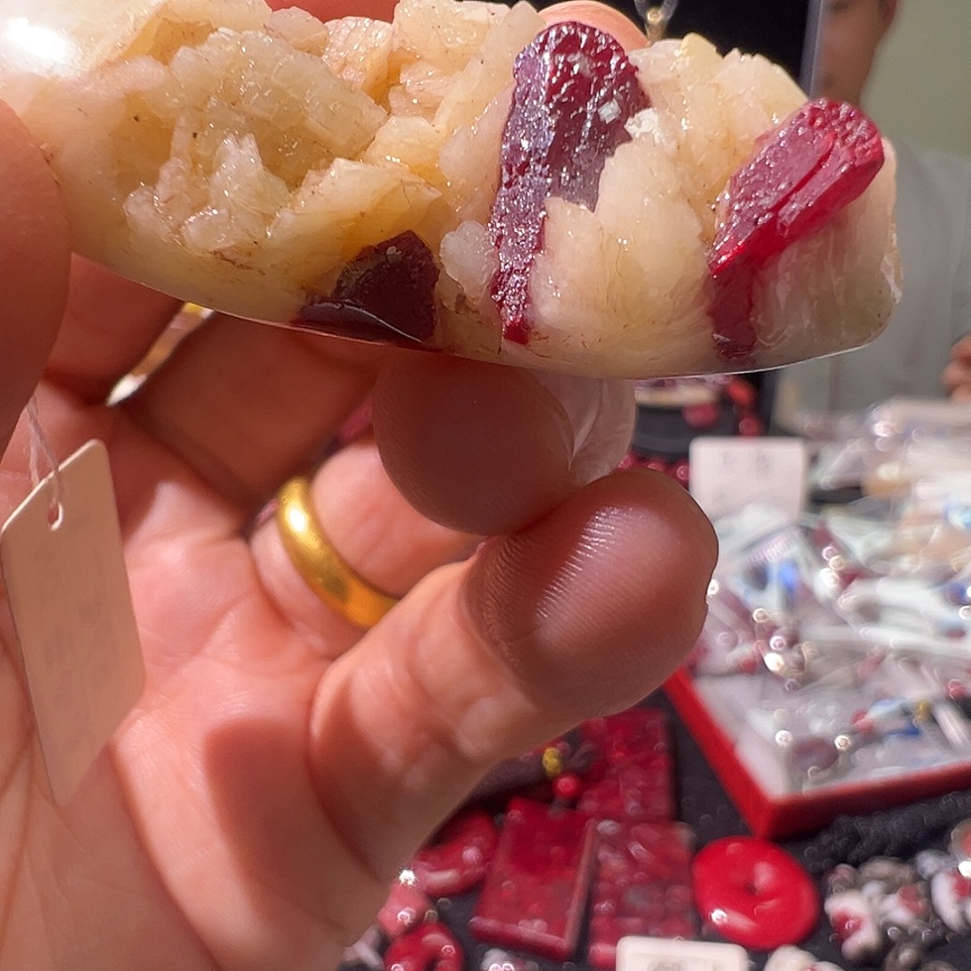 天然辰砂马仙溪朱砂吊坠