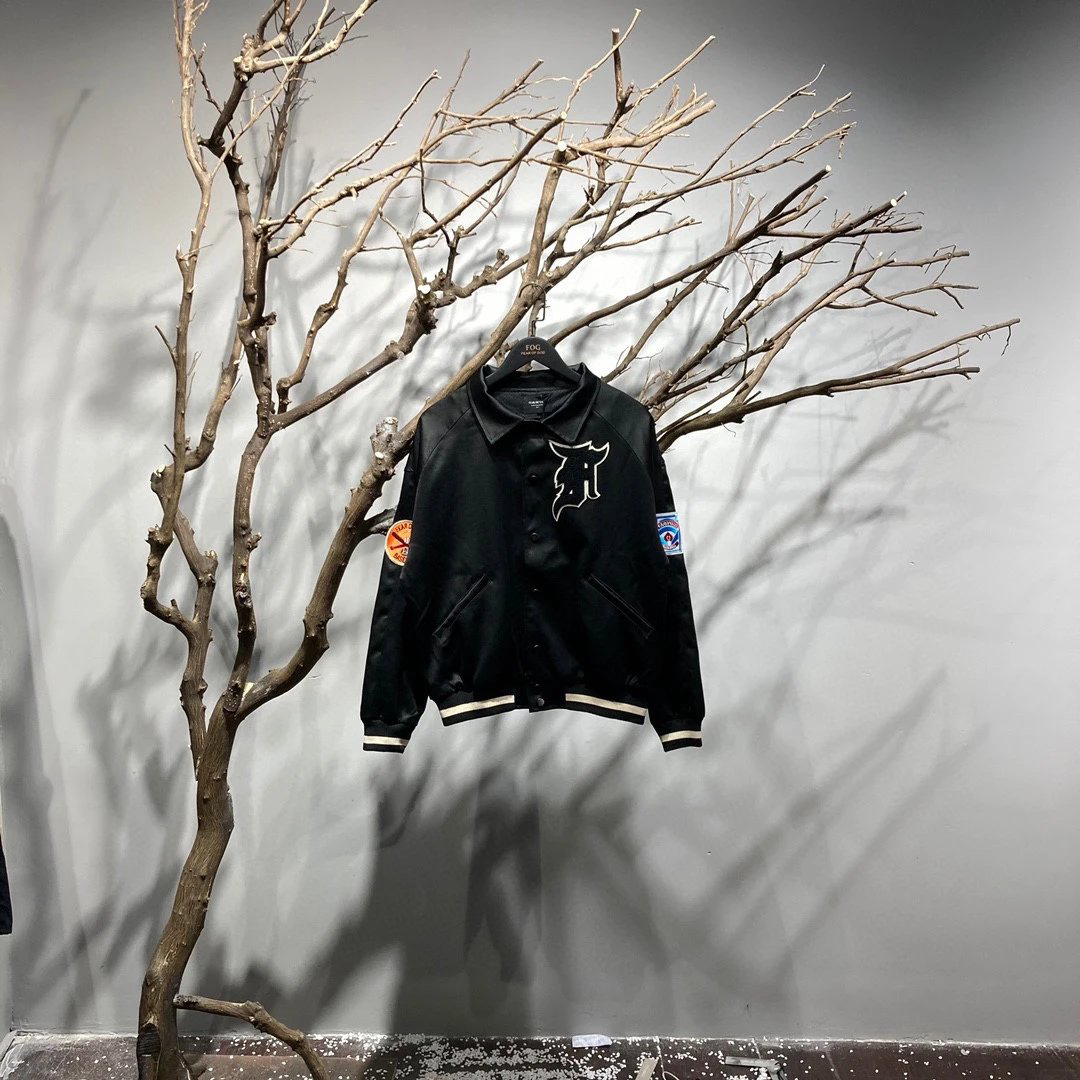 FOG 5TH第五季主线棒球徽章夹克短款飞行服高街叠穿搭配神器