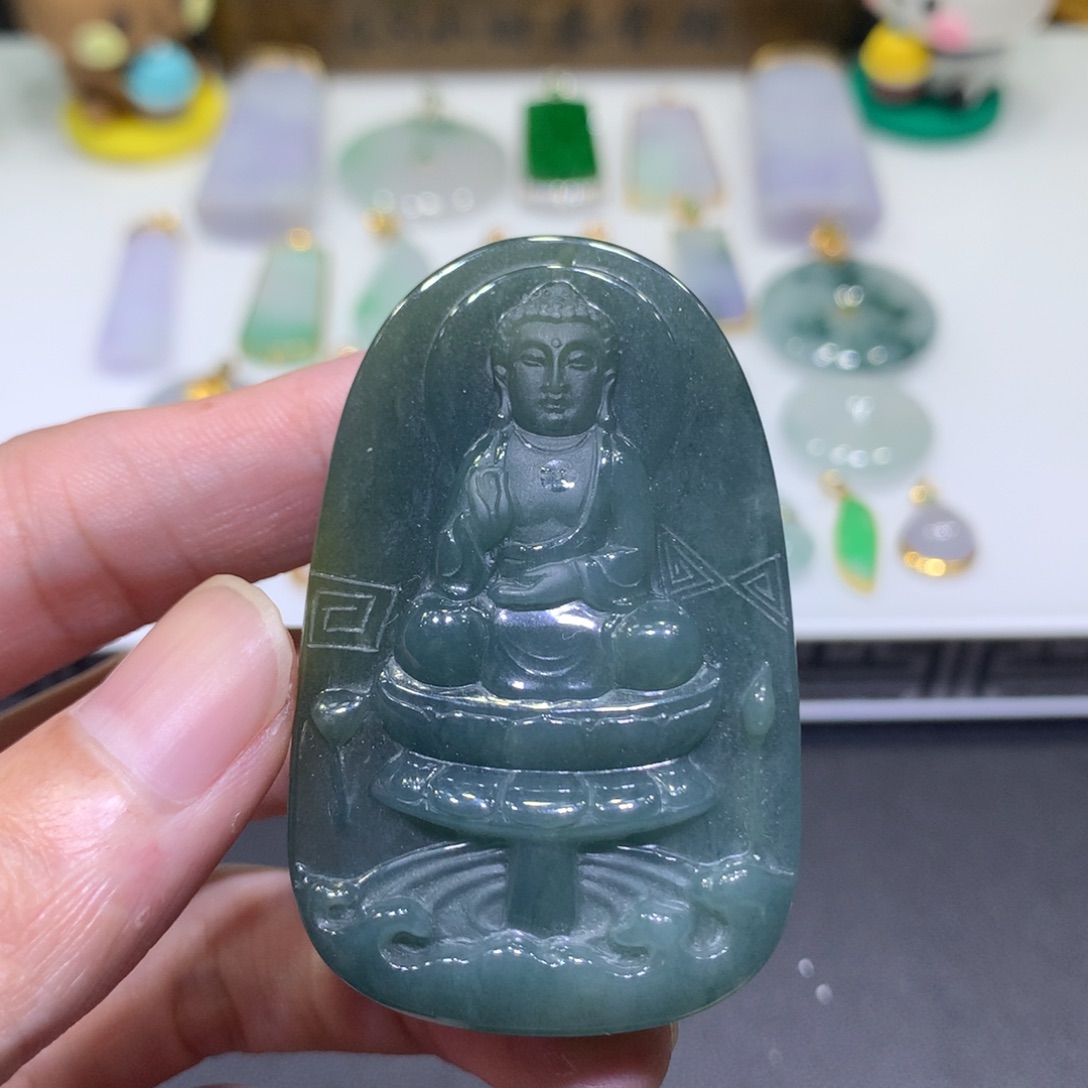 翡翠未镶嵌吊坠(不含链)