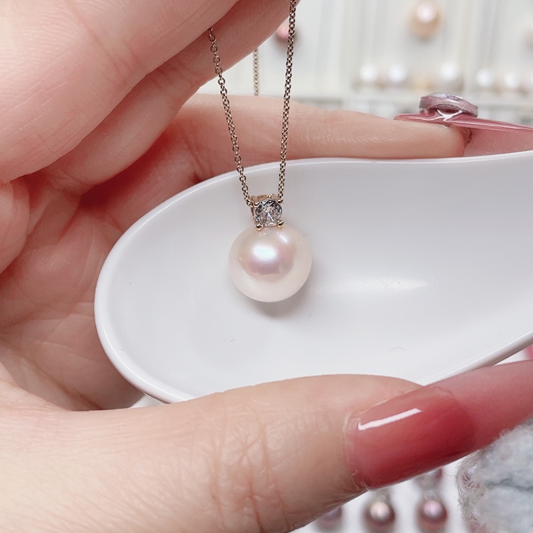 合金淡水珍珠吊坠(赠链)