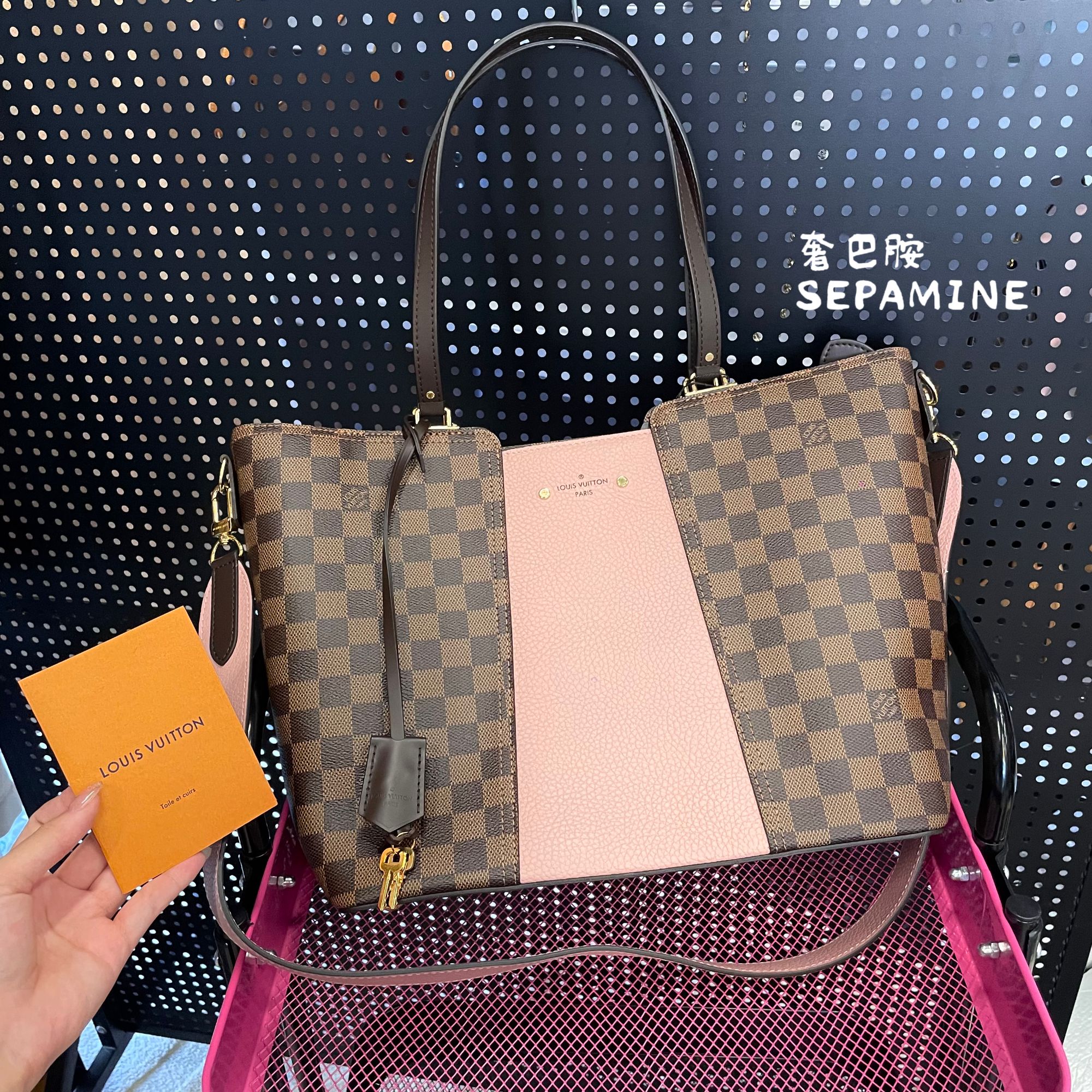 95新 LouisVuitton/路易威登 棋盘格/斜挎包