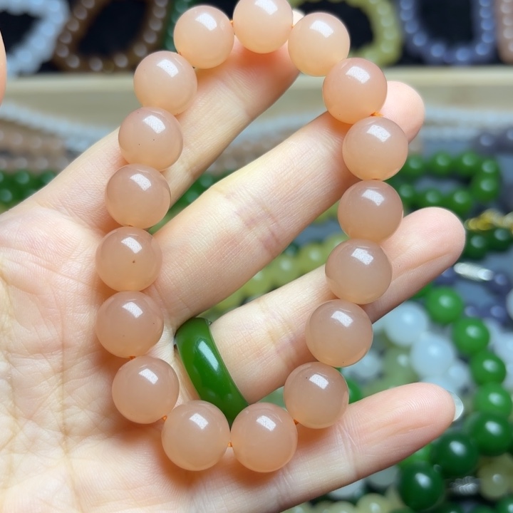 藕粉12mmmmmmmmmm手链