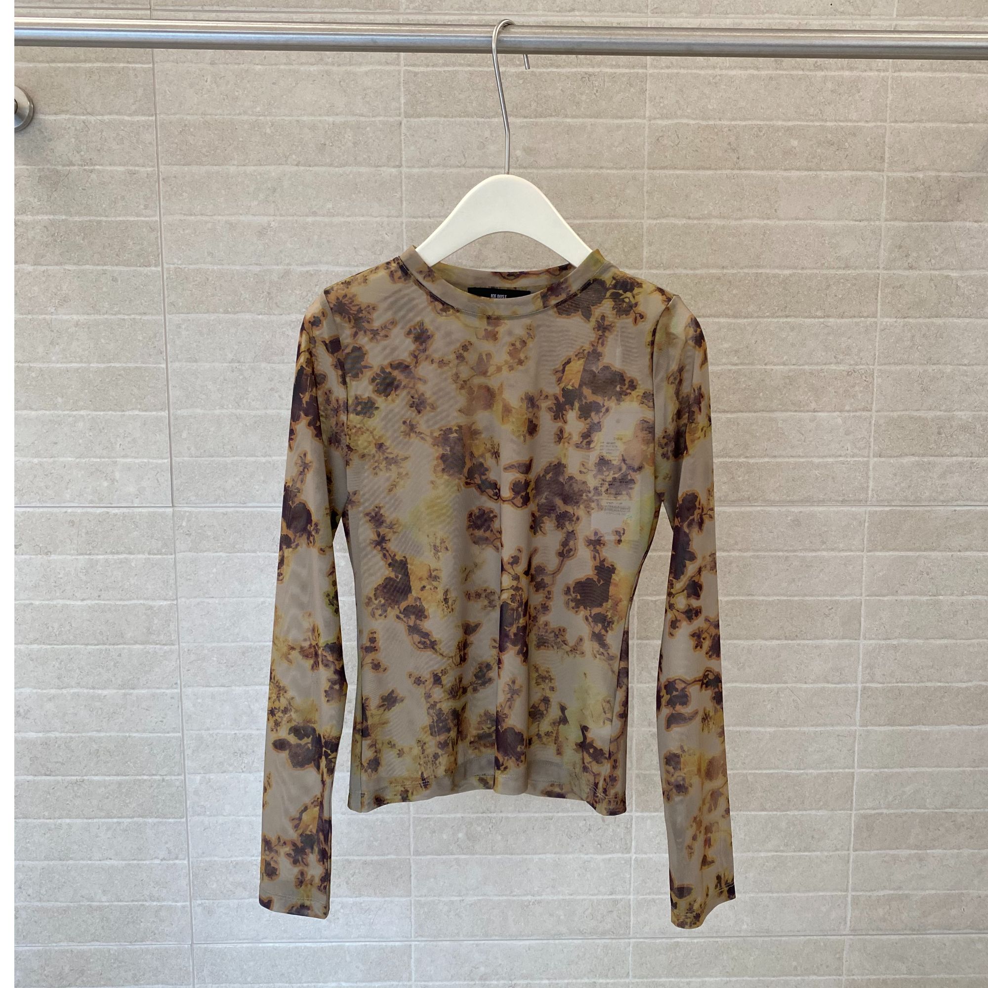 ICE DUST 印花打底修身T恤25年冬25FWTS13——680