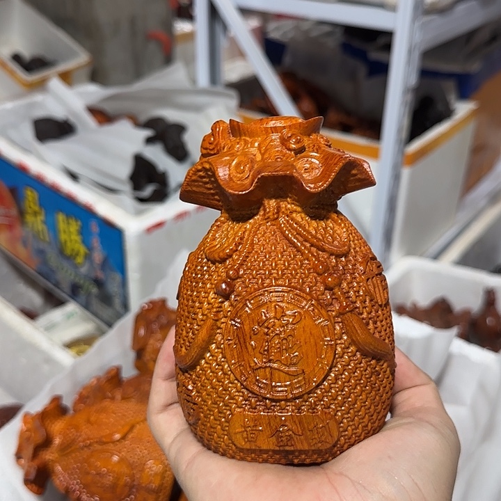 木花梨木15钱袋一个