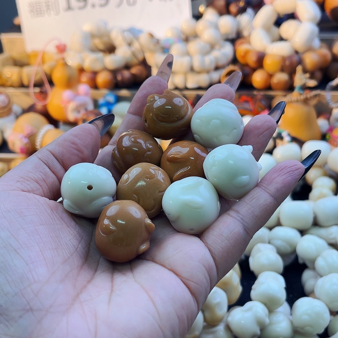 ****空手串菩提根/象牙果阿篱9个瑕疵兔子不退换