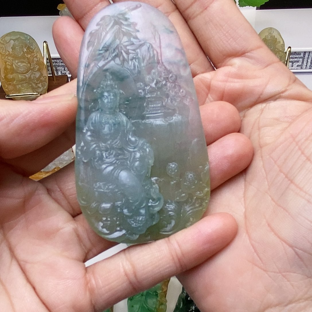 定制翡翠未镶嵌@****@吊坠