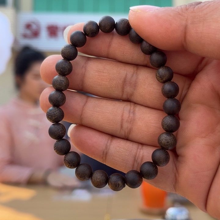 沉香手串奇楠凹身圆珠7mm单圈5克多样性发一S2