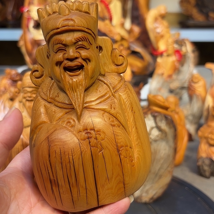 柏木太行崖柏财神爷