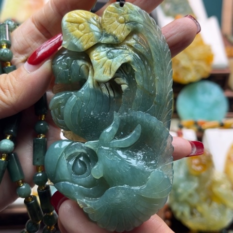 岫玉挂件未镶嵌挂件