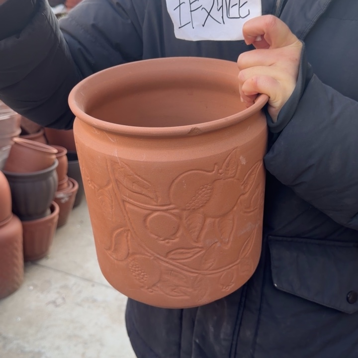 花盆紫砂口20高23宜兴紫砂瑕疵硌皮