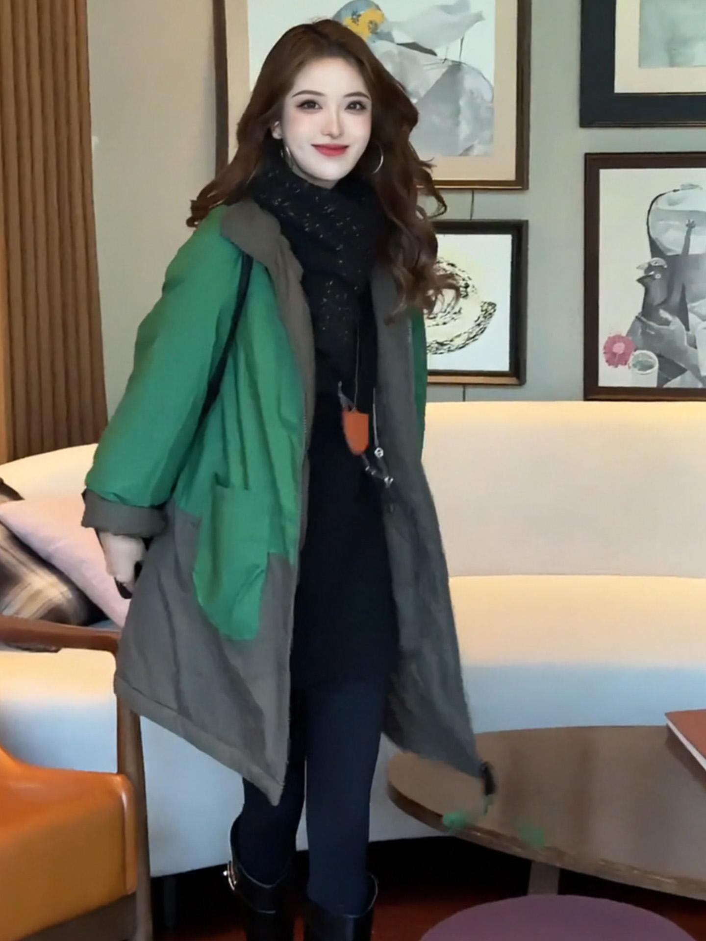 中长款双面穿爆款羽绒棉服2025秋冬新款深冬棉衣加厚棉袄上衣女装
