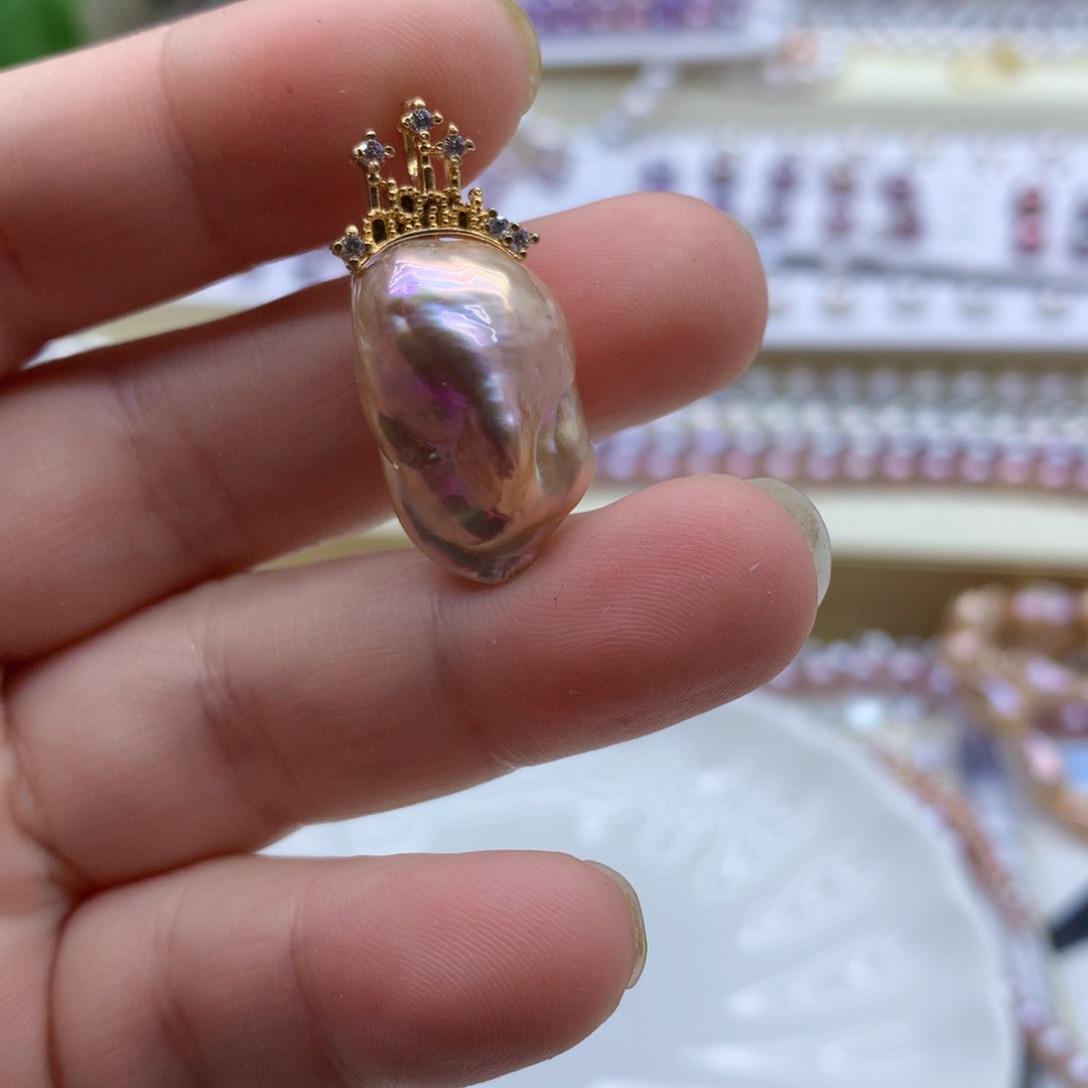 淡水珍珠吊坠(不含链)未镶嵌阿*