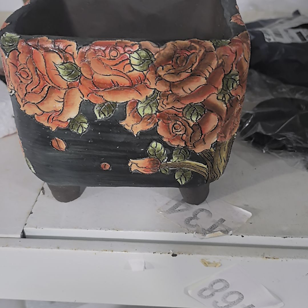 小***北花盆红泥瑕疵处理的