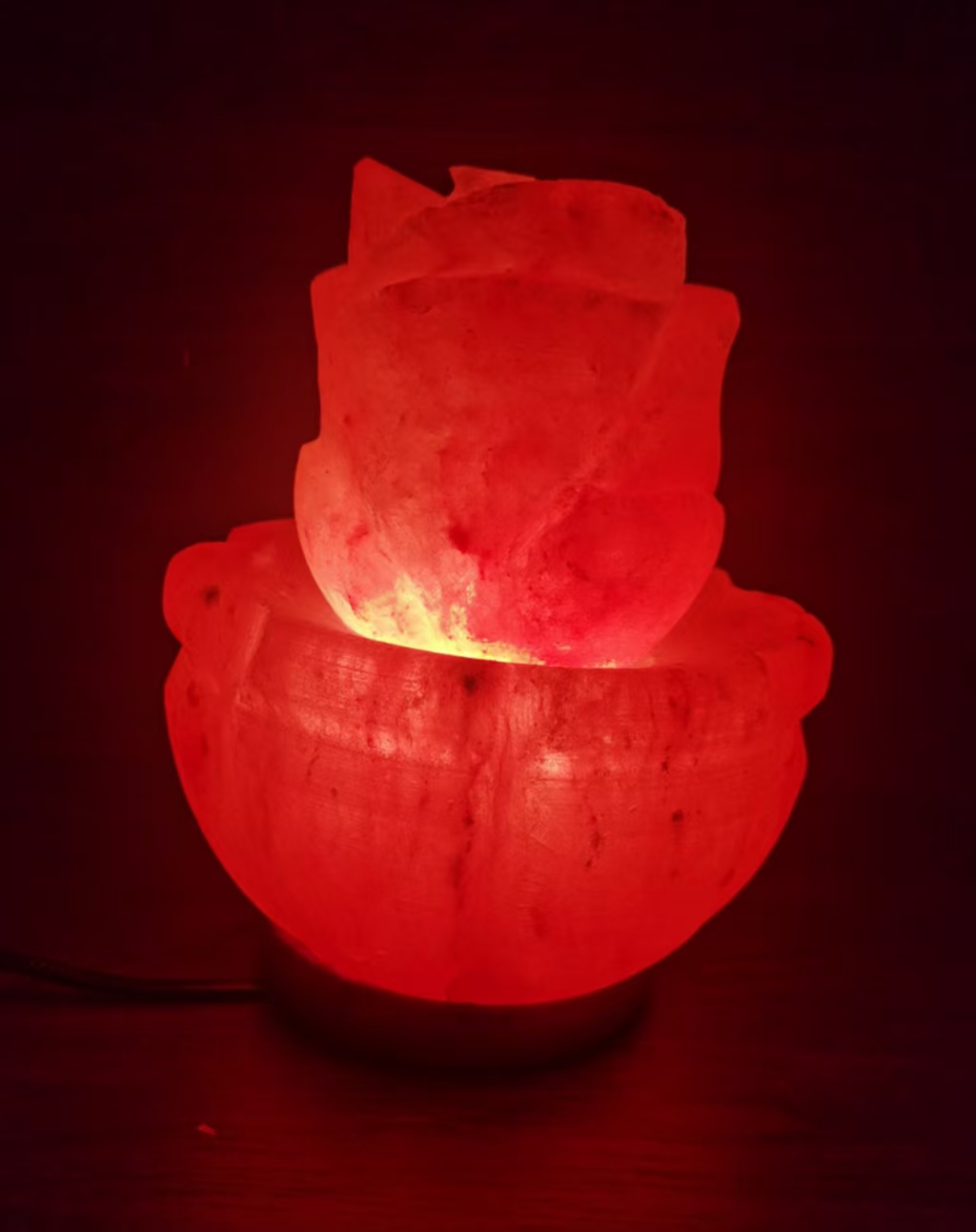 喜马拉雅盐灯莲花创意氛围灯卧室办公室客厅个性
