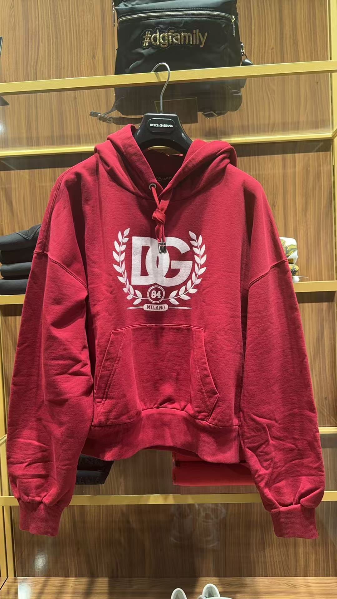 （可可在米兰）D…G折扣款 连帽卫衣 卫裤 勃艮第红