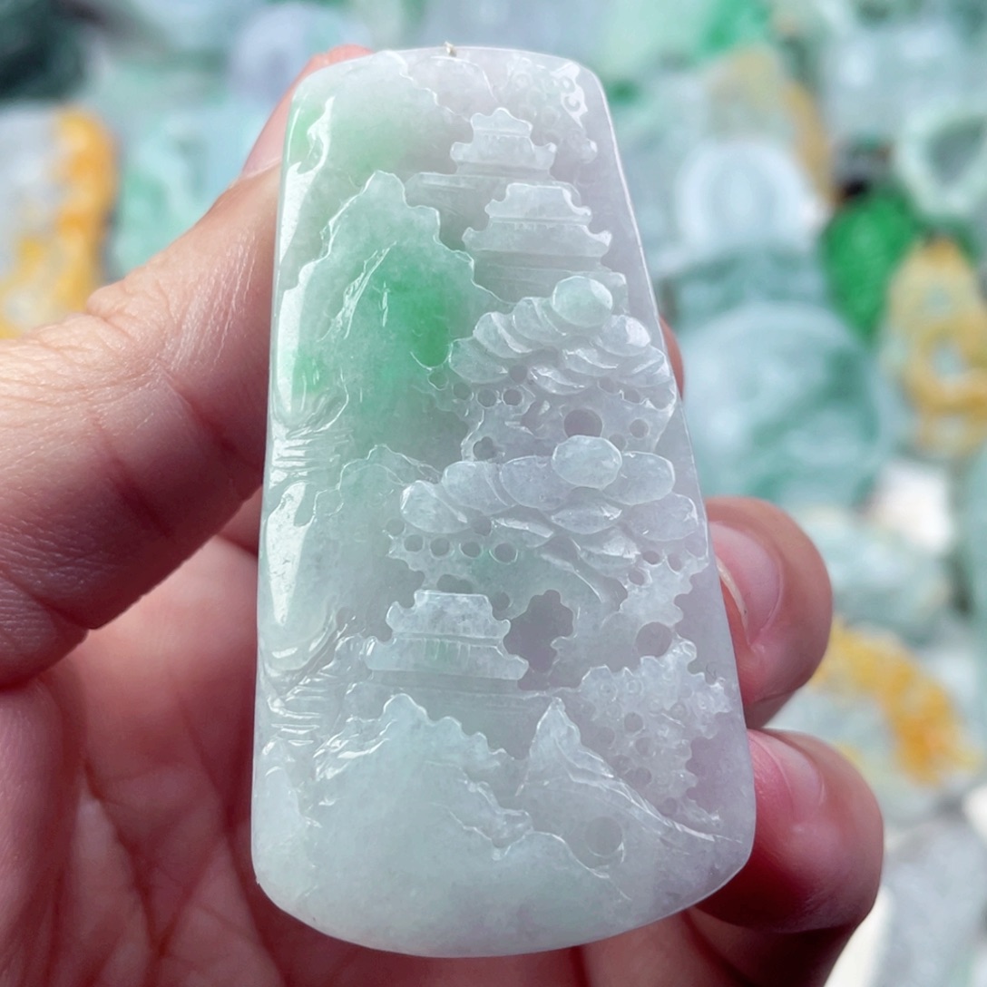 翡翠未镶嵌吊坠(不含链)