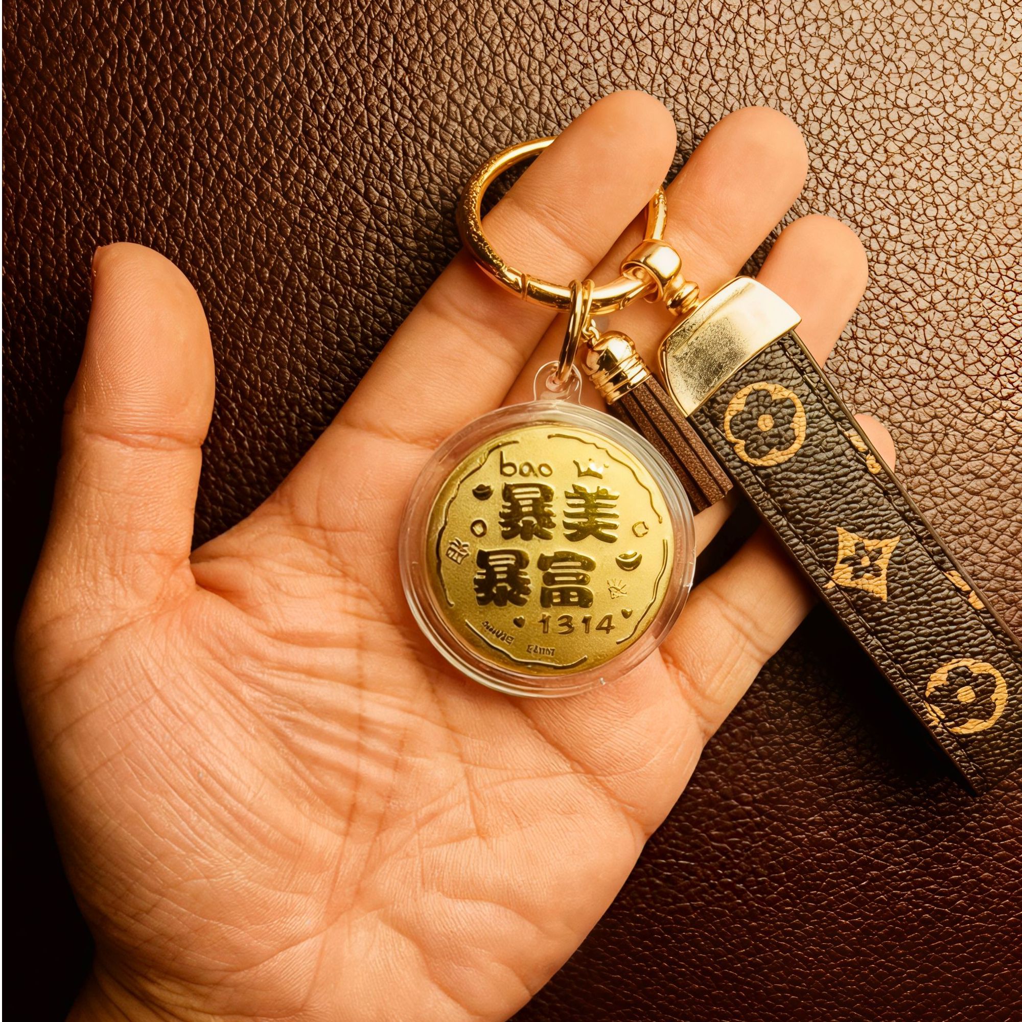 水贝同款双面钥匙扣