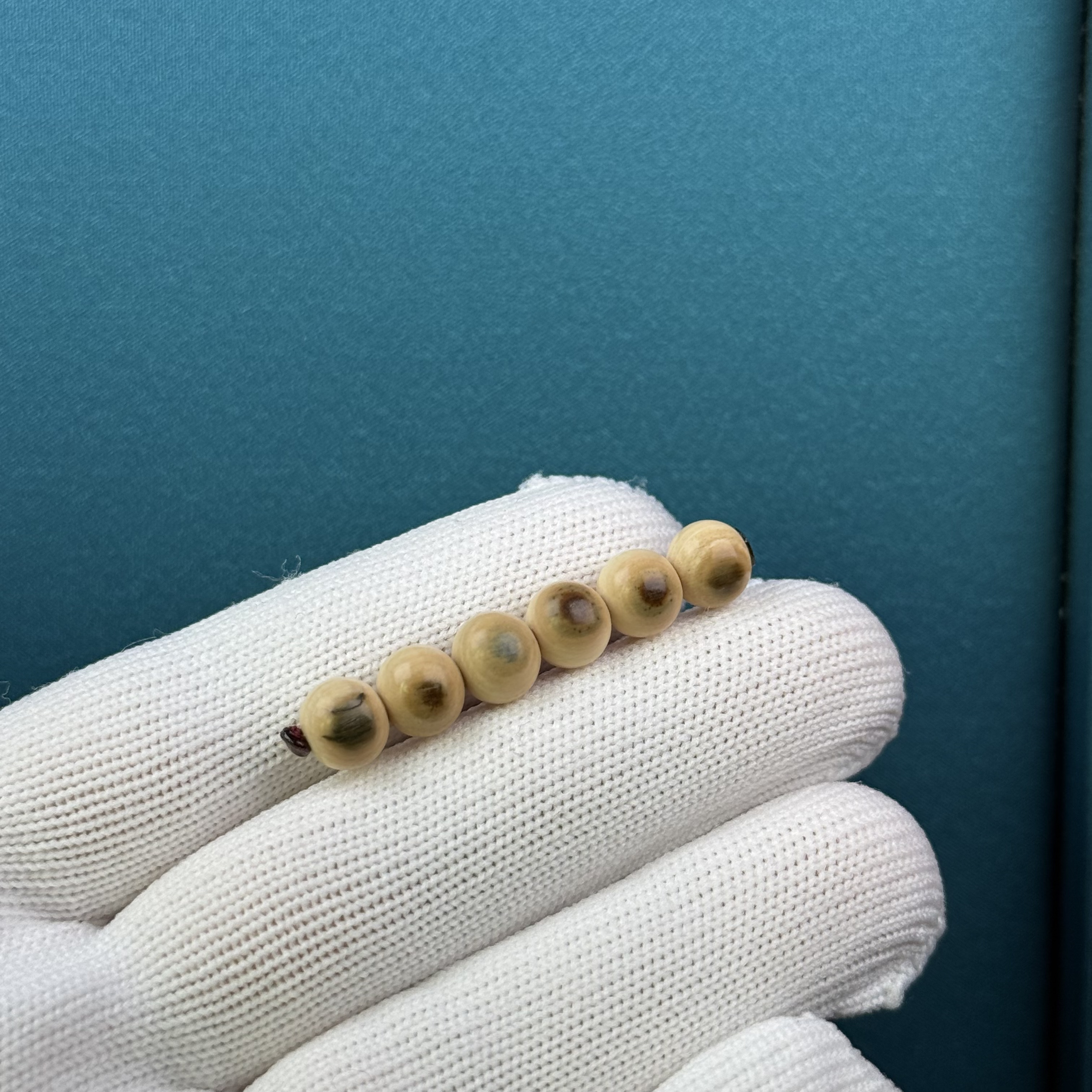 D91-70天然猛犸牙 蓝眼睛珠 7.2mm支持复检假一罚十