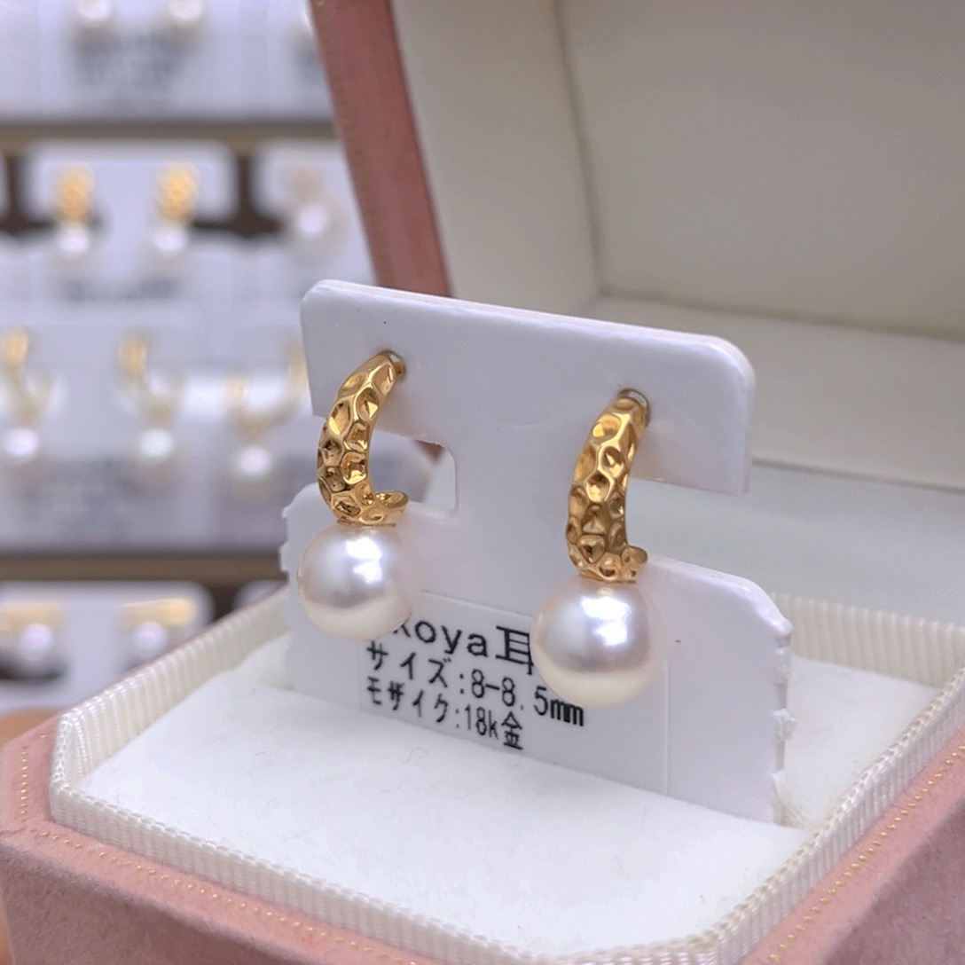 海水珍珠耳饰18K金镶嵌