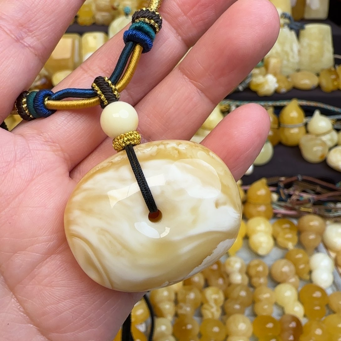 蜜蜡套链未镶嵌用****9不退换蜜蜡藏扣