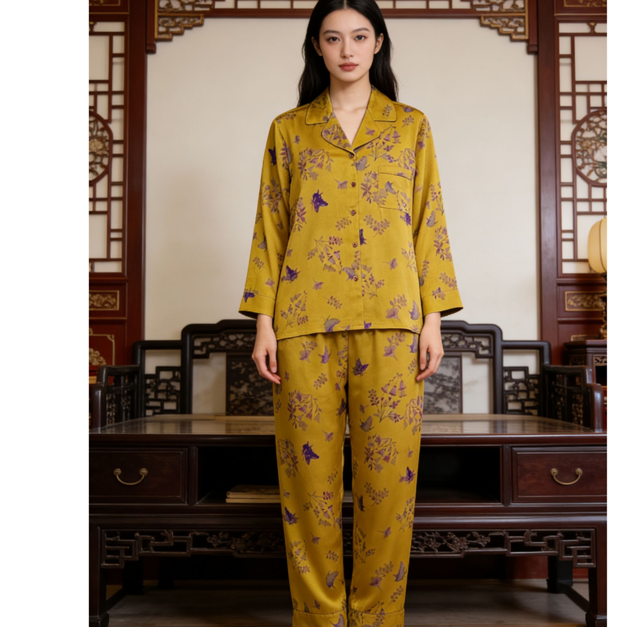 香云纱家居服女士一套533#