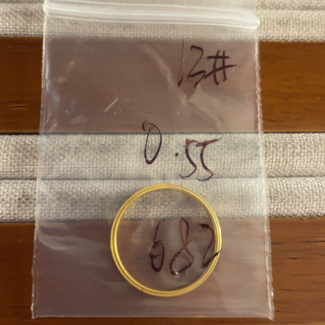 克重0.55 13号 碎冰冰戒指 足金999