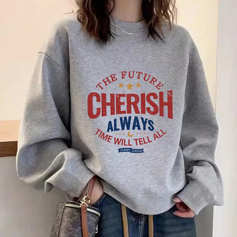 小个子胖mm大码显瘦圆领卫衣女2025冬季新款美式宽松加绒套头上衣