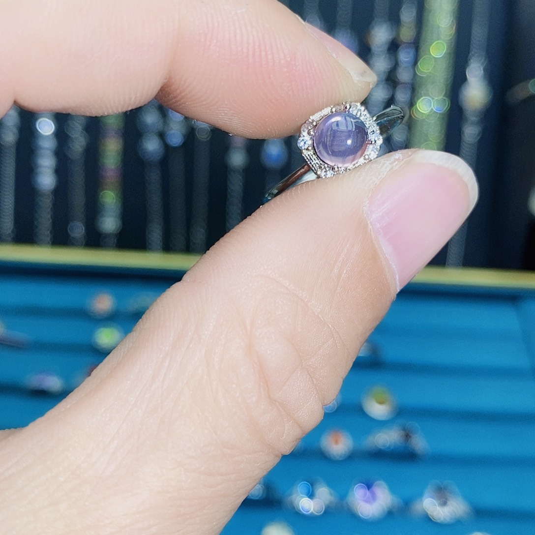 紫晶珠宝半成品银S925镶嵌