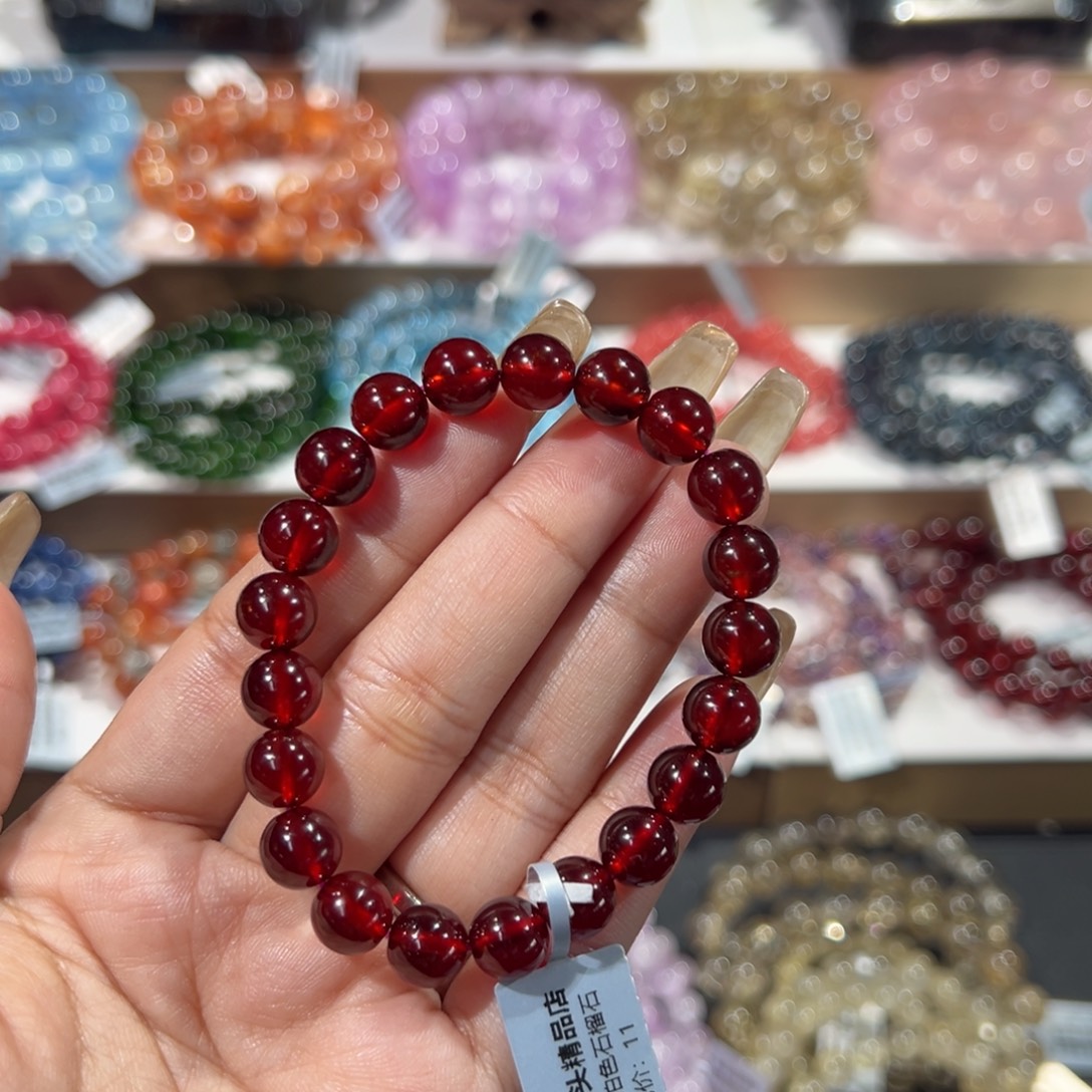 石榴石手串未镶嵌高品石榴石8.8mm