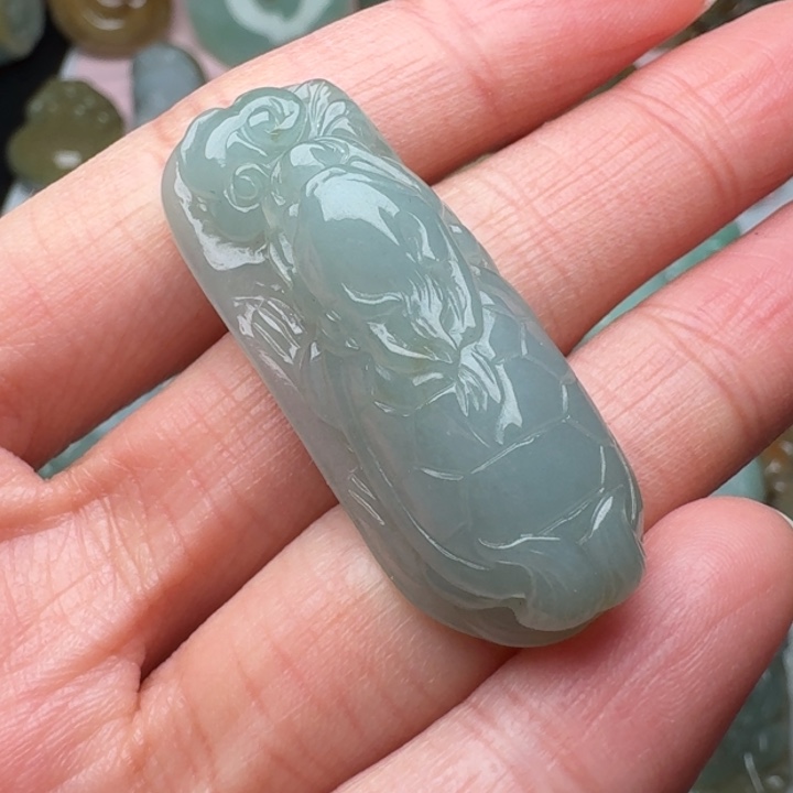 翡翠未镶嵌颈饰龙龟