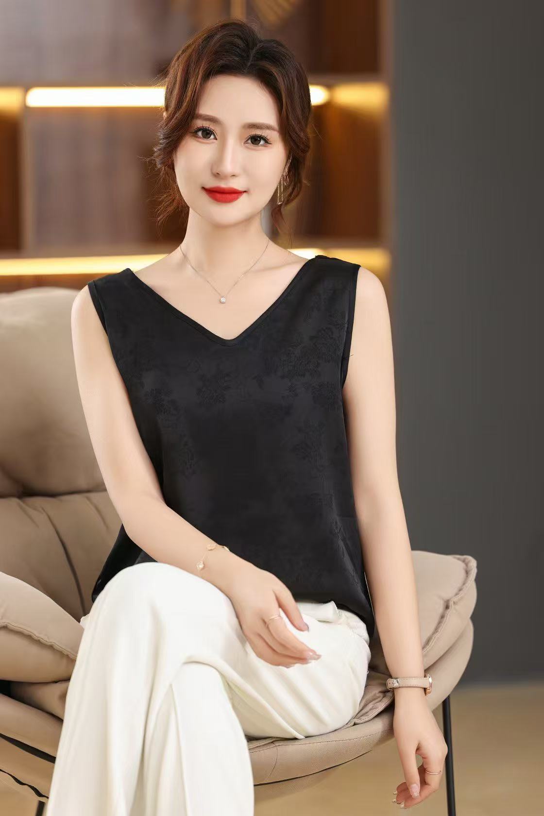 桑蚕丝新中式国风系列 前后两穿背心 百搭外穿内搭日常