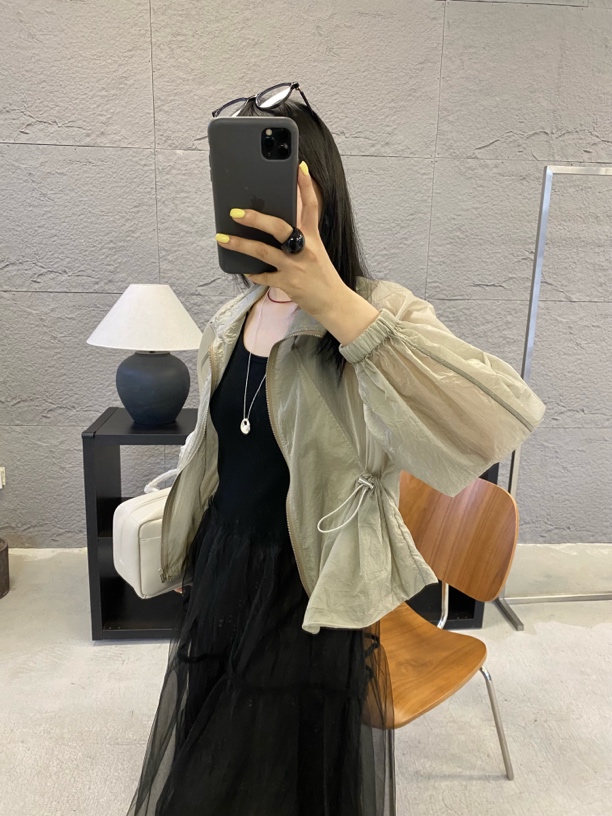 立领拉链长袖防晒外套