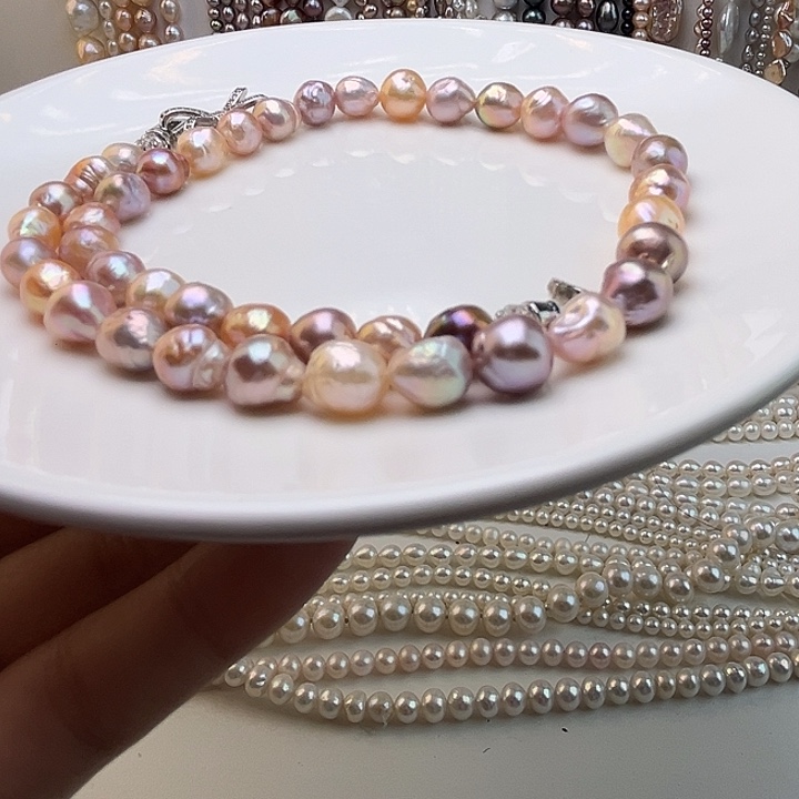 淡水珍珠未镶嵌颈饰糖果巴洛克