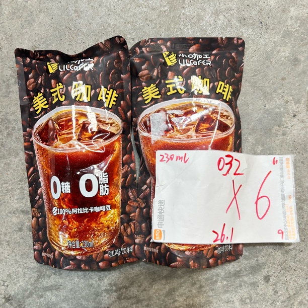 032 小咔美式咖啡230ml（到手6袋、可能全一款）
